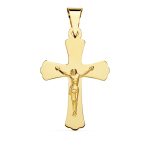 18K CRUZ ORO AMARILLO CON CRISTO 34X22 MM