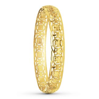 18K PULSERA ORO AMARILLO ARO MORUNOS ANCHO 10 MM