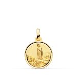 18K MEDALLA ORO AMARILLO VIRGEN DE FATIMA 16 MM BISEL