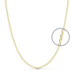 18K CADENA ORO AMARILLO MACIZA BILBAO 40CM 1,5 MM