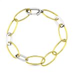 18K PULSERA BICOLOR ESLABONES