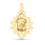 18K MEDALLA ORO AMARILLO VIRGEN NIÑA 24X19 MM