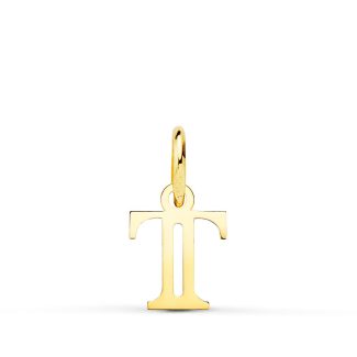 18K COLGANTE ORO AMARILLO LETRA " T " , 11X9 MM