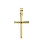 18K CRUZ ORO AMARILLO LISA 23X13X2 MM