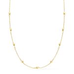 18K CADENA ORO AMARILLO MACIZA CON BOLAS LISAS 3MM 50CM
