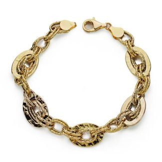 18K PULSERA BICOLOR 19,5 CM