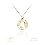 COLLAR MUNDO PLATA DORADA 925