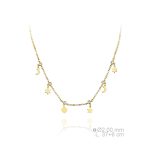 Gargantilla mini charms lunas, estrellas y corazones plata de ley