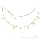 Gargantilla plata dorada con mini charms snakes