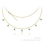 Gargantilla con piedra color turquesa