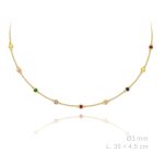 Gargantilla con circonitas de color