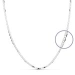 18K CADENA MACIZA ORO BLANCO 40CM 1,8 MM