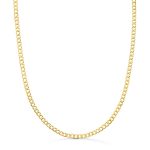 18K CADENA ORO AMARILLO BARBADA HUECA 3,5MM 50CM