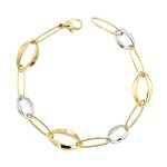 18K PULSERA BICOLOR 19,5 CM