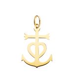 18K CRUZ DE LA CAMARGA ORO AMARILLO EN BRILLO, 27 X 19 MM