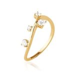 Anillo bañado en oro 18k