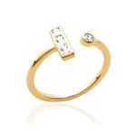 Anillo bañado en oro 18k