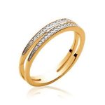 Anillo bañado en oro 18k