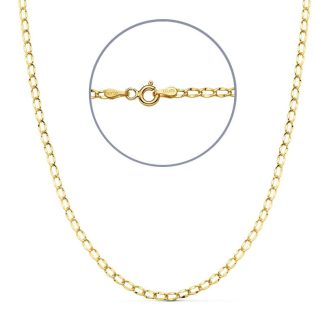 18K CADENA BILBAO HUECA ORO AMARILLO 45CM 2 MM