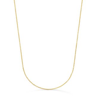 18K CADENA ORO AMARILLO ROLO MACIZA ANCHO: 1MM LARGO: 40CM