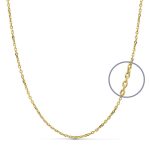 18K CADENA ORO AMARILLO FORZADA 40CM HUECA 1,50 MM