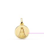 18K MEDALLA ORO AMARILLO VIRGEN DE LOS DESAMPARADOS 14 MM BISEL