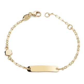 18K PULSERA ESCLAVA ORO AMARILLO MOTIVO FLOR 14CM