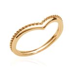 Anillo Plaque de oro 750 3 micras