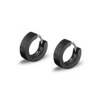 Pendientes Lotus Style Men In Black acero, caballero