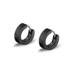 Pendientes Lotus Style Men In Black acero, caballero