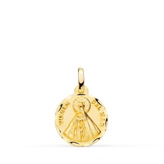 18K MEDALLA ORO AMARILLO NUESTRA SEÑORA VIRGEN DEL MAR 14 MM TALLADA