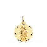 18K MEDALLA ORO AMARILLO VIRGEN DE GUADALUPE TALLADA 18 MM