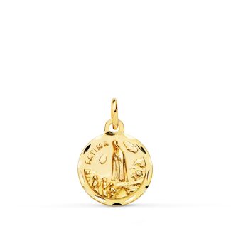 18K MEDALLA ORO AMARILLO VIRGEN DE FATIMA 12 MM