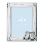 Portafotos zapatitos bilaminado plata de ley