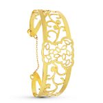 18K PULSERA ORO AMARILLO RIGIDA OSO LASER