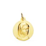 18K MEDALLA ORO AMARILLO MARIA FRANCESA 16 MM