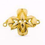 18K FORNITURA CIERRE BROCHE GARGANTILLA 1 VUELTA 10 RAMAS ORO AMARILLO LISO