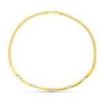 18K GARGANTILLA ORO AMARILLO PANTER CON CIRCONITA 45CM 7 MM