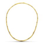 18K GARGANTILLA ORO AMARILLO TRAMOS MATE BRILLO 45CM