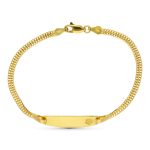 18K ESCLAVA ORO AMARILLO FLOR 17CM