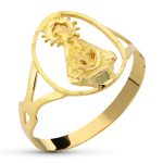 18K SORTIJA ORO AMARILLO VIRGEN TISCAR OVAL 14,5 X 12 MM