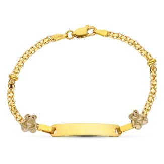 18K ESCLAVA ORO AMARILLO OSO S 16CM