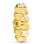 18K PULSERA ORO BICOLOR ESTAMPACION 19,5 CM