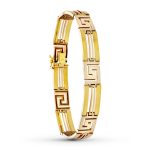 18K PULSERA ORO BICOLOR CABALLERO LONGITUD 19CM ANCHO 10 MM