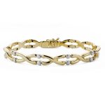 18K PULSERA ORO BICOLOR LONGITUD 19CM ANCHO 7 MM