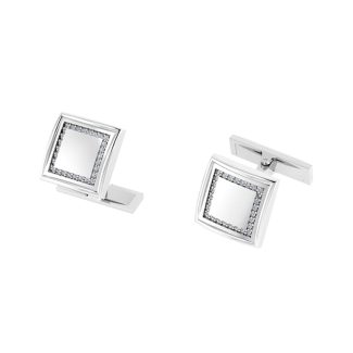 Gemelos de plata de ley engastados