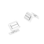 Gemelos de plata de ley engastados