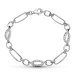 18K PULSERA ORO BLANCO Y CIRCONITA LONGITUD 21CM PESO 6,70 GR