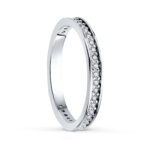 18K MEDIA ALIANZA ORO BLANCO CON CIRCONITA CLAVADA ANCHO: 2,5MM