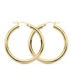 18K AROS REDONDOS HUECOS 30 X 3MM 3,05GRS